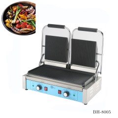 BH-8005 grill elektryczny kontaktowy ryflowany podwójny opiekacz do bułek KEBAB