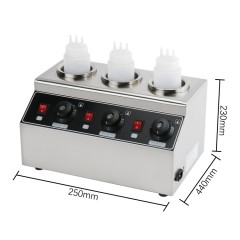Podgrzewacz do sosów i czekolady CUKUS FY-QK-3 stal nierdzewna 2.1L 240W