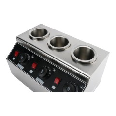 Podgrzewacz do sosów i czekolady CUKUS FY-QK-3 stal nierdzewna 2.1L 240W
